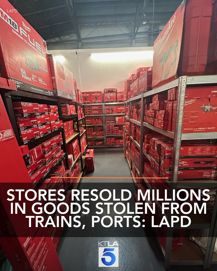 A major law enforcement operation has disrupted a criminal enterprise that involved millions of dollars’ worth of cargo being stolen from Los Angeles trains and ports and then resold at commercial storefronts. ktla.com/news/californi…
