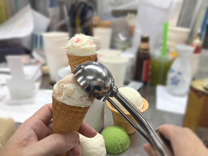 32センチ‼︎BIGなクレイジー★チョコミントサンデー　食品サンプル　フェイク 食品サンプル】チョコミントおむすび【和食】