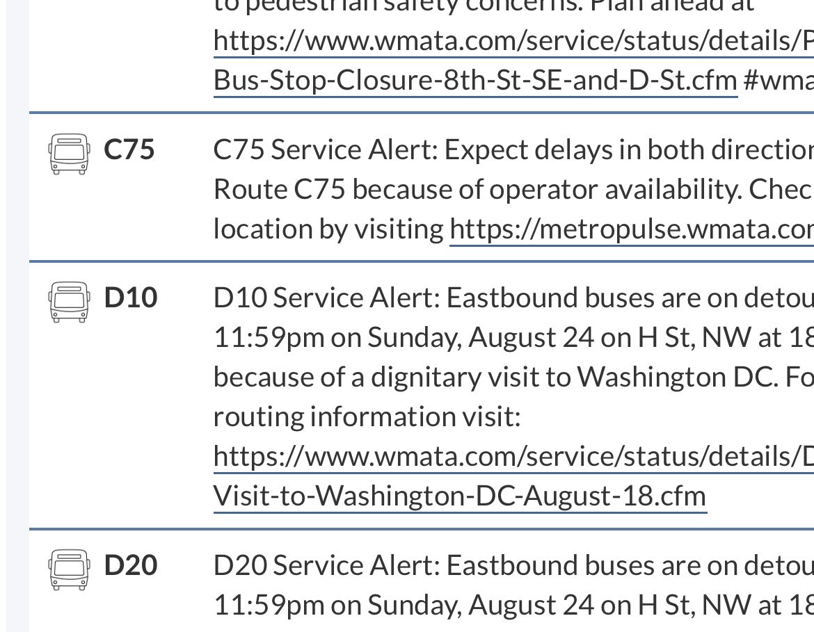 RoughProphet's tweet photo. .@wmata 1/2 - w/peace n luv, why are you keeping C85/D96 detours a secret? Got to the T/37th stop and saw a “closed all hours for road work” sign. Nothing in buseta, MetroPulse, or the /alerts webpage like the sign says. Too late to go to S/35th. Bus passes “ON DETOUR”… https://t.co/6n8W4Vhijt