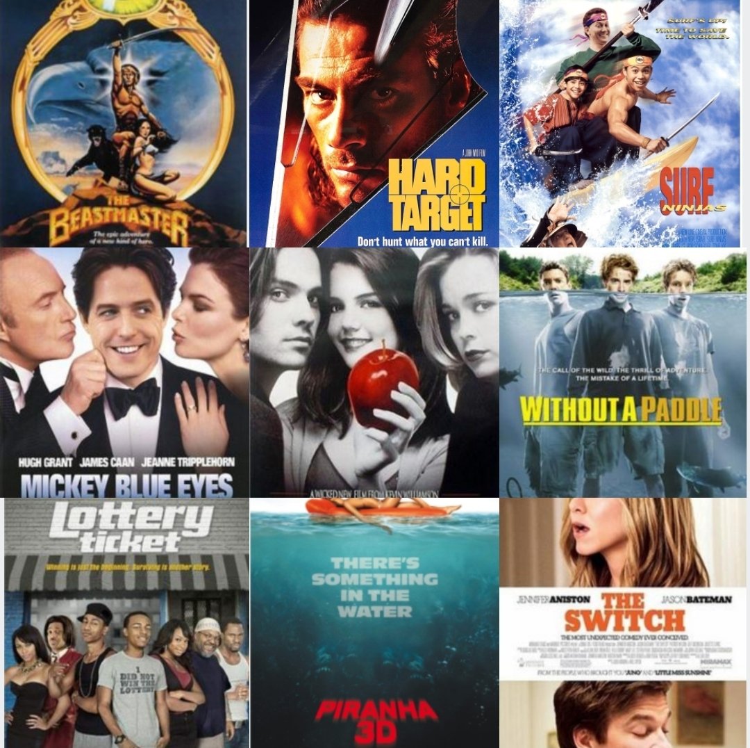 chrisgb002000's tweet photo. #OTD #TheBeastmaster #HardTarget #SurfNinjas #MickeyBlueEyes #TeachingMrsTingle #WithoutAPaddle #LotteryTicket #Piranha3D & #TheSwitch were released https://t.co/p5o7G8Nv9g