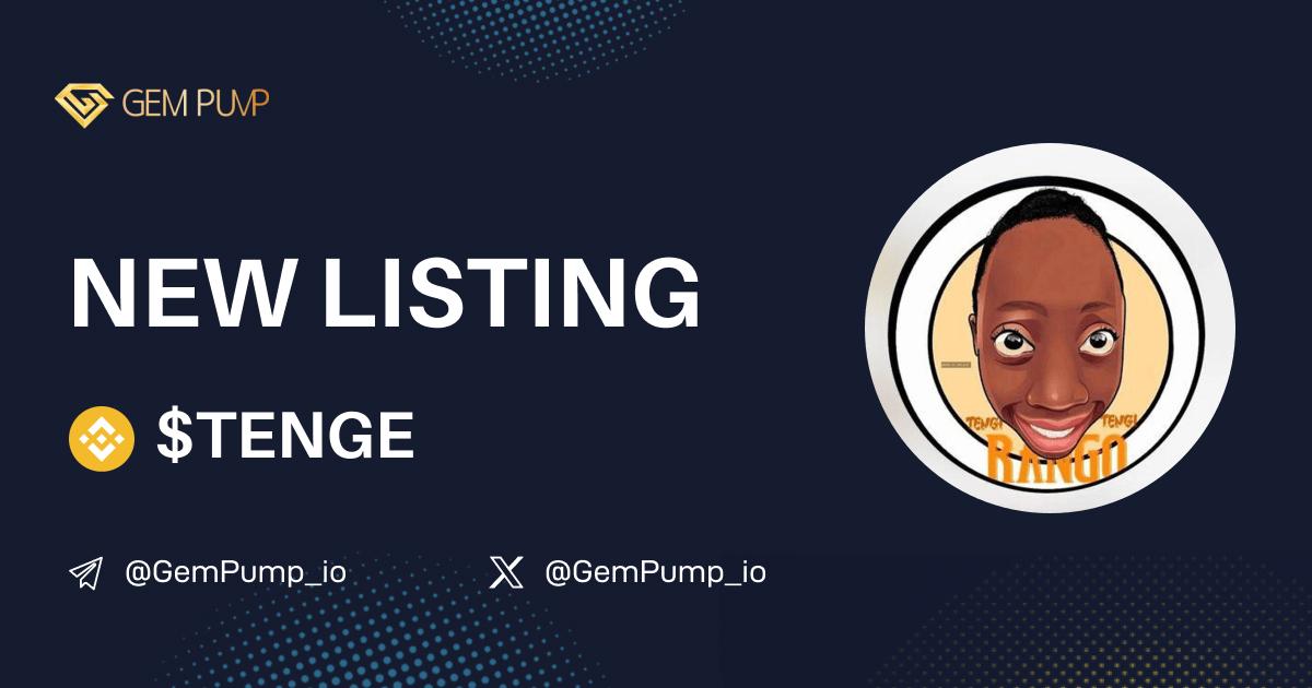 👏#TENGE listed on GemPump.io 🤝@GemPump_io

📄CA:0x718447E29B90D00461966D01E533Fa1b69574444
 🌐TG：t.me/theofficialten…

 ✖️X：x.com/OfficialTenge

💎GemPump：gempump.io/token/tengeten…

 #gempump #memecoin #100xgem
