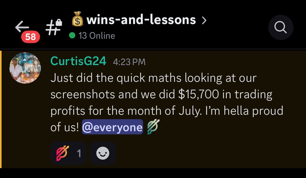 We growing, I’m proud of that! 

~$15,700 in trading profits in July 🅿️