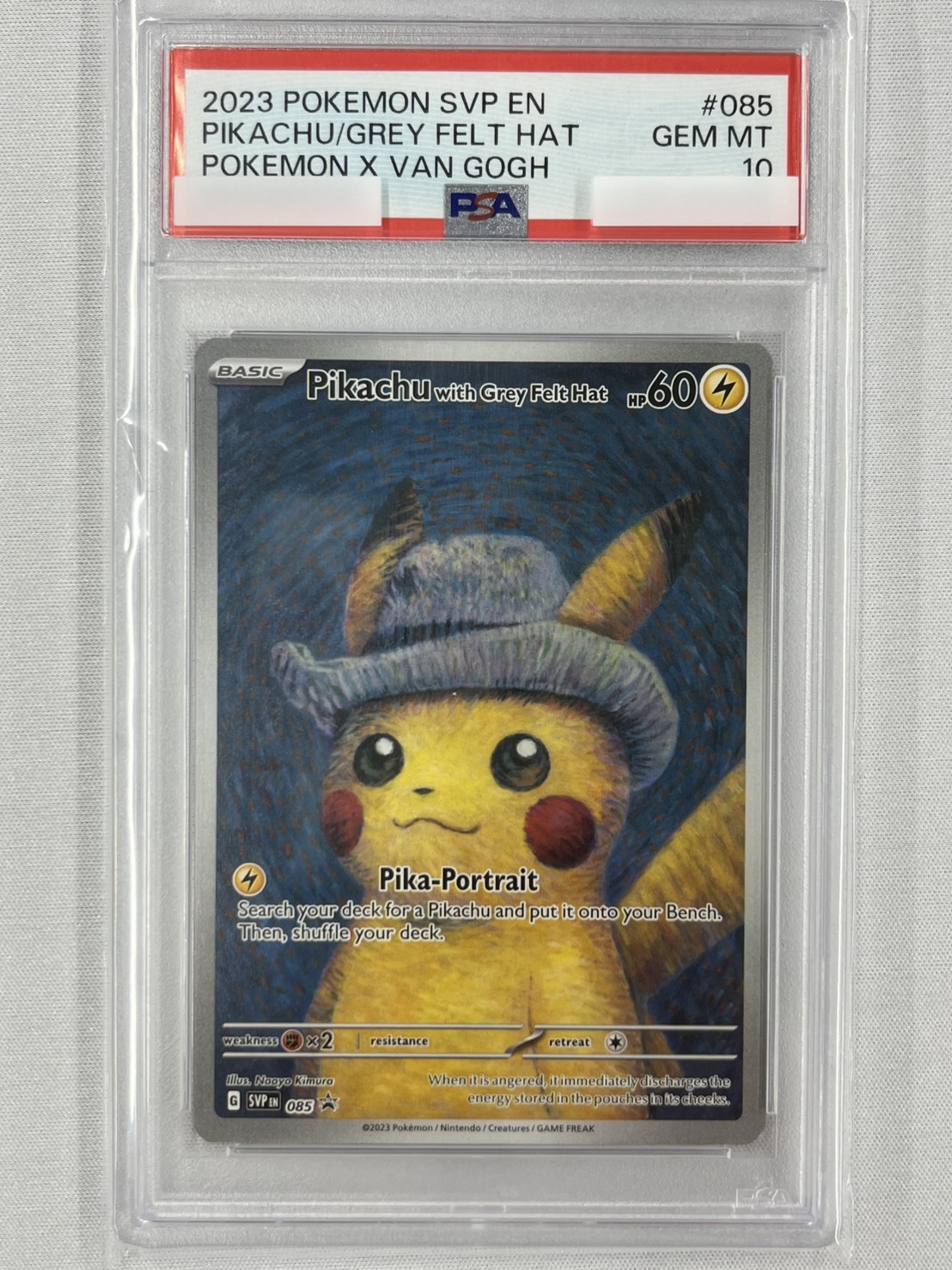 ゴッホピカチュウ(gray felt hat) PSA10 あんしん鑑定OK PSA10 ゴッホピカチュウ 未開封鑑定 - メルカリ