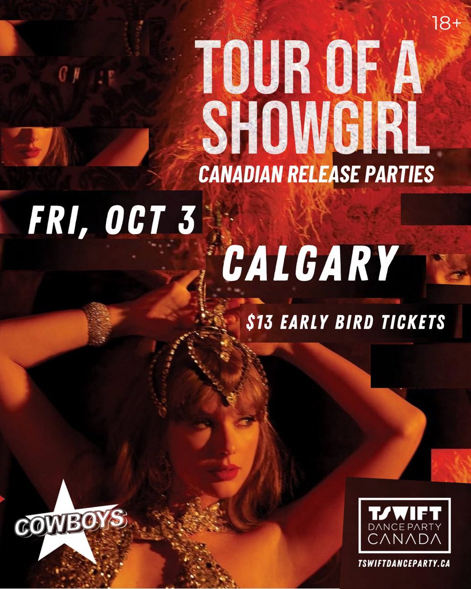 JUST ADDED: Calgary release party for The Life of a Showgirl coming to our new, more centrally located venue at Cowboys!