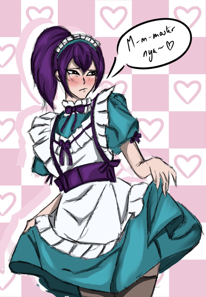 Drawing of <a href="/DirectorRiku/">Director Riku</a> based on a convo we had today LOL #maid #pngtuber