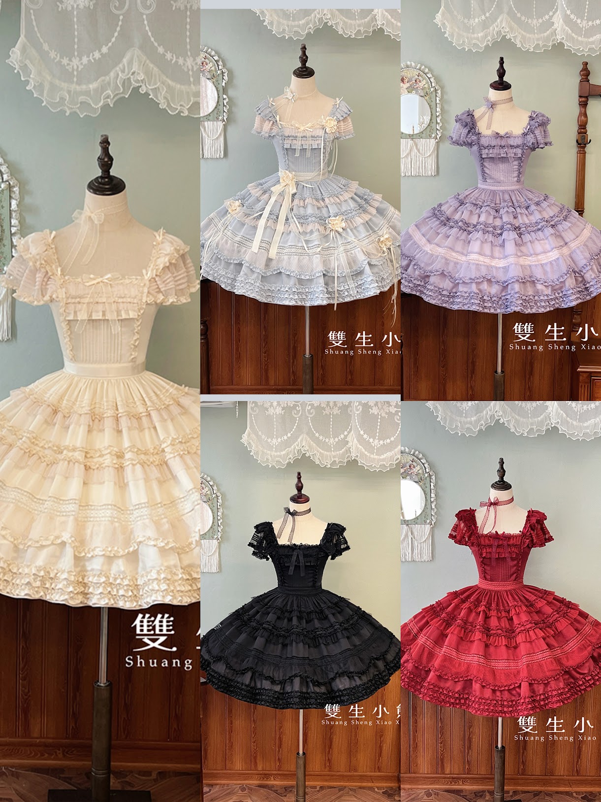 feerie⭐︎　アンティークレース フランス アンティーク レース カーテン ローン＆チュール 刺繍