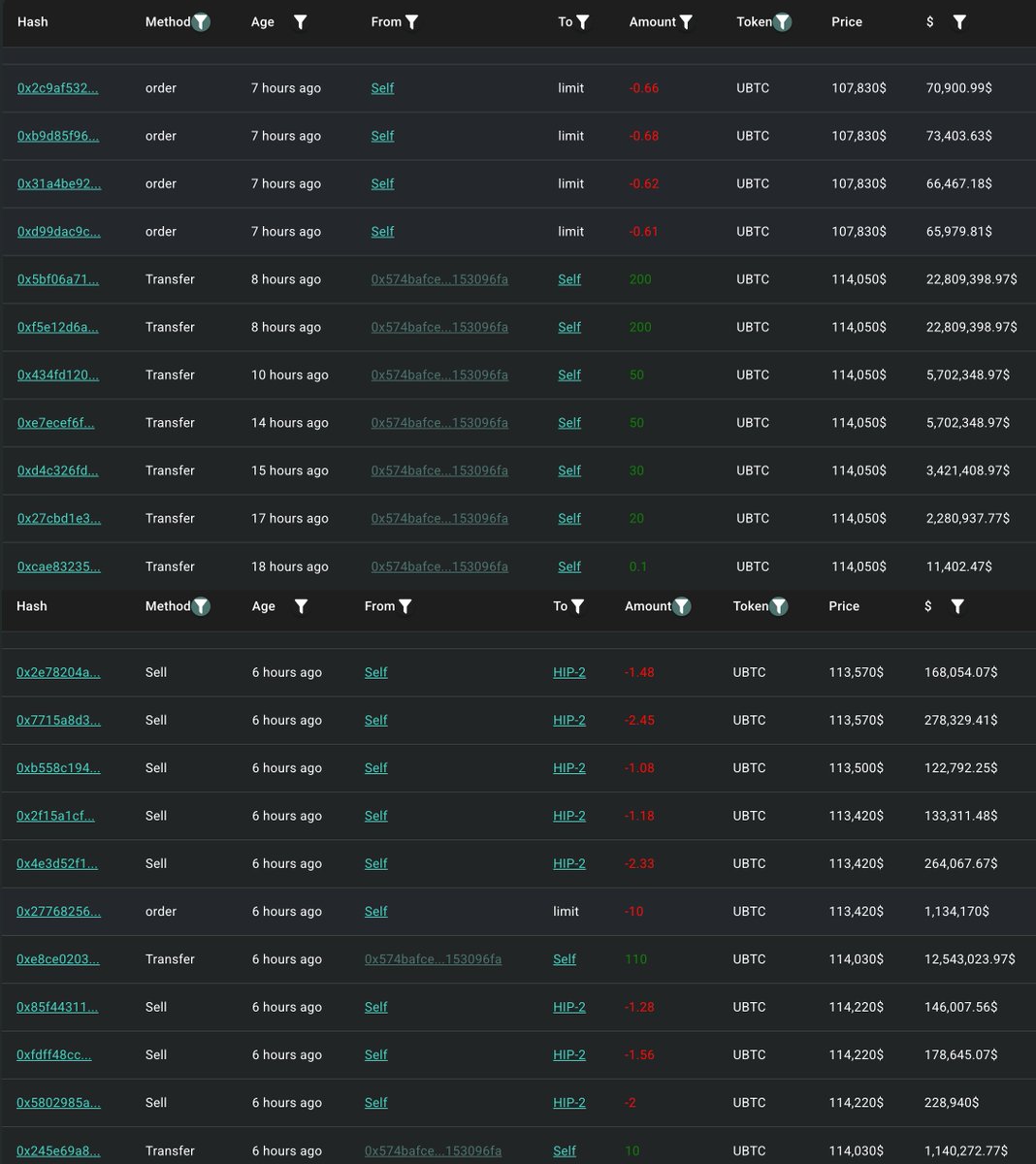 Hyperliquid position screenshot for third wallet showing ETH long