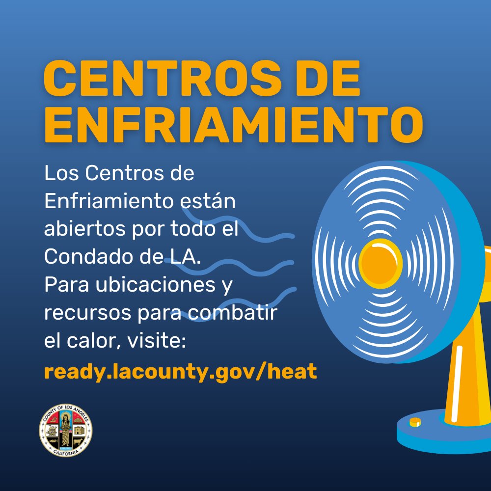 LACo_DPSS's tweet image. A red flag and extreme heat warning is in effect for LA County. Visit ready.lacounty.gov/heat for resources and cooling center information.

#LAHeat #HeatWarning #StayCool #LACounty #ExtremeWeather #SafetyFirst