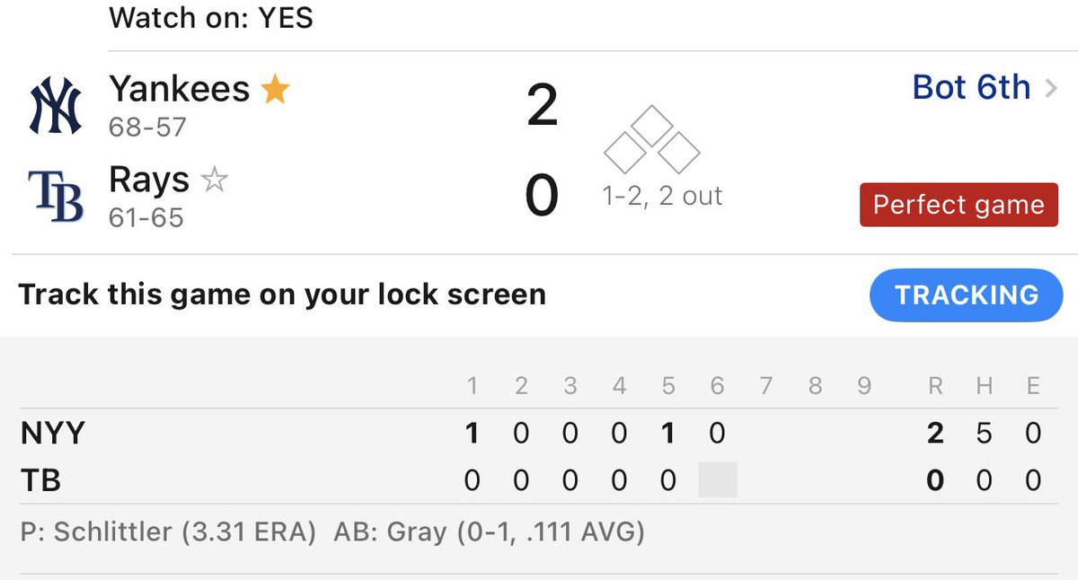 Yesterday was a beat down now a perfect game is on the way