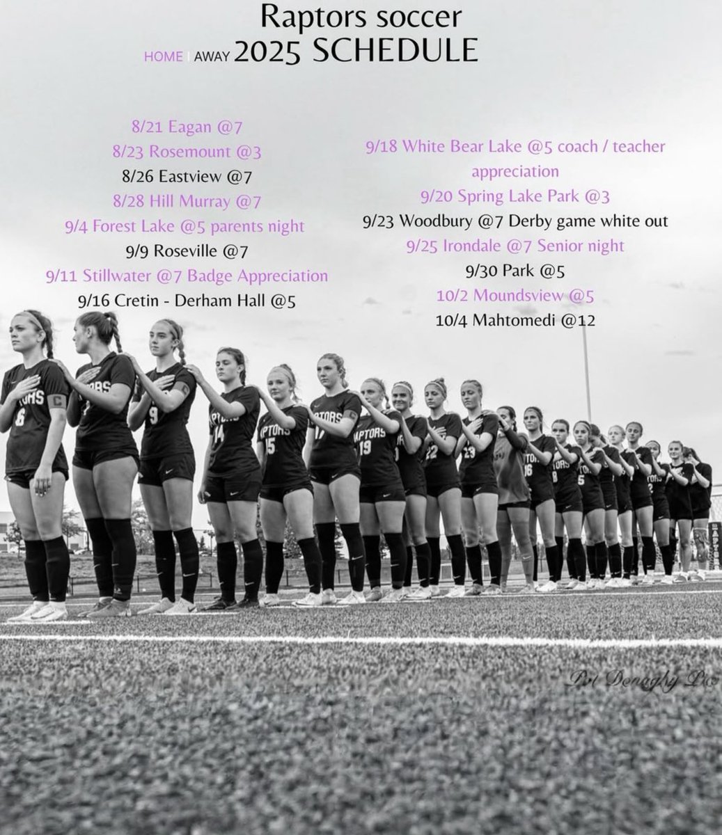 ERGS 2025 Schedule! 🖤💛