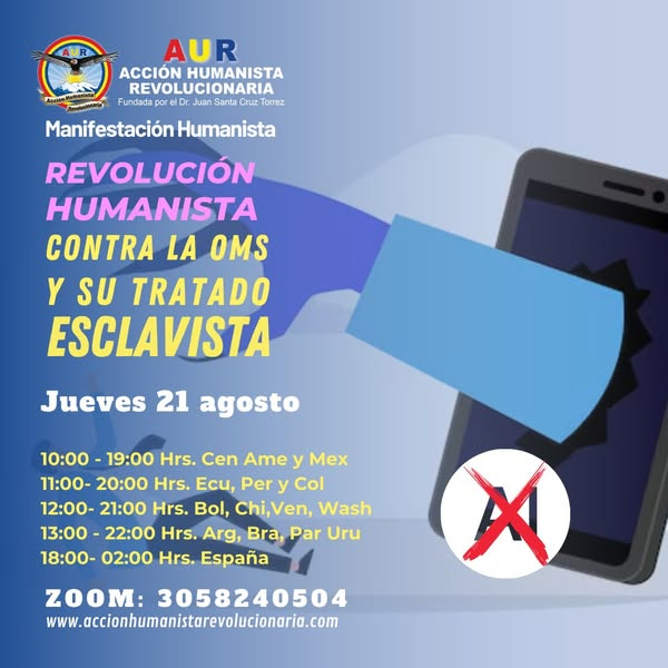 adrianaayala_p's tweet photo. #AUR #JSCT convoca a luchar por la libertad de los pueblos
Da tú opinión, denuncia,sal a las calles difunde la verdad
No permitas el avance de la agenda 2030 y el NOM de degeneración. No a la robotización!Participa
https://t.co/4bC5xBr2Es
#Rata #Chorros #Vidal #Flow #Jubilados https://t.co/BDcErsry3V