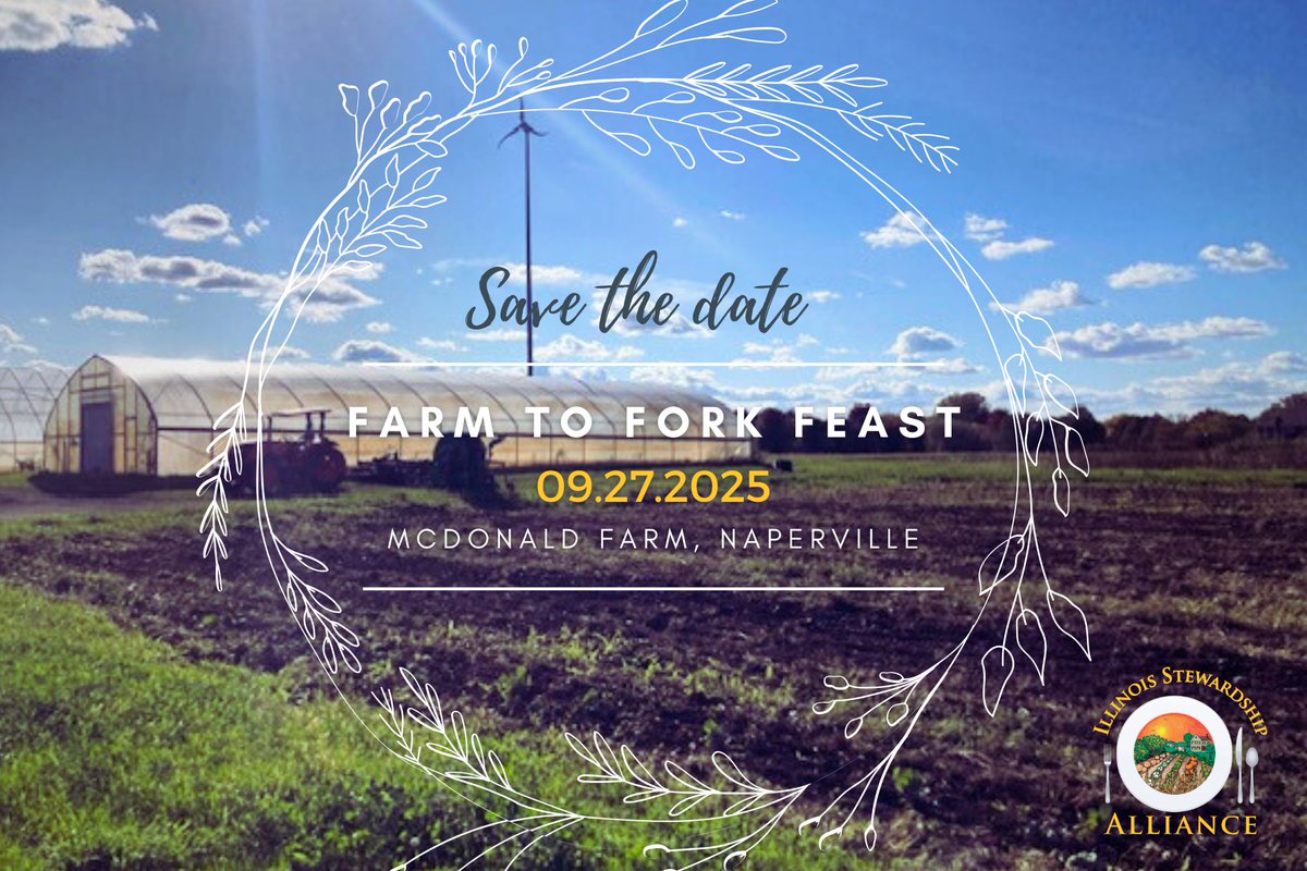 ILStewards's tweet image. 🌾🍴 Tickets are LIVE! Join us Sept 27 in Naperville for our 3rd annual Farm to Fork Feast—an evening of local food, fellowship &amp;amp; celebration with farmers + eaters.

🎟️ Get yours today: ilstewards.org/feast/

#FarmToForkFeast #LocalFood