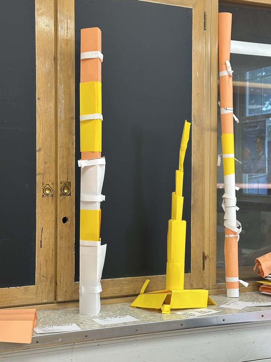 exploreshawnee's tweet photo. This week in Explore Engineering students are working in teams to learn about the Engineering Design by working in teams on a paper tower challenge. Learning is fun at The Academy@Shawnee! @ExploreJCPS @ShawneeAcademy @exploreshawnee https://t.co/fpdoj23wN1
