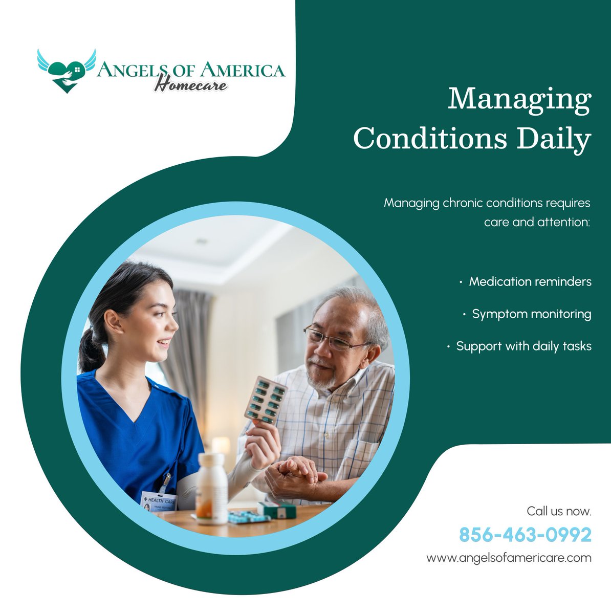 AngelsofAHC's tweet image. Living with chronic illness at home is easier with routine support and monitoring. Our caregivers help maintain your health and comfort. 💪🏠

#MtLaurelNJ #HomeCare #ChronicCare #DailyConditionCare #SymptomMonitoring