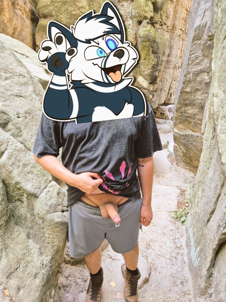 Naughty while hiking ⛰️🧭🏕 
#Sächsischeschweiz #pierceddicks