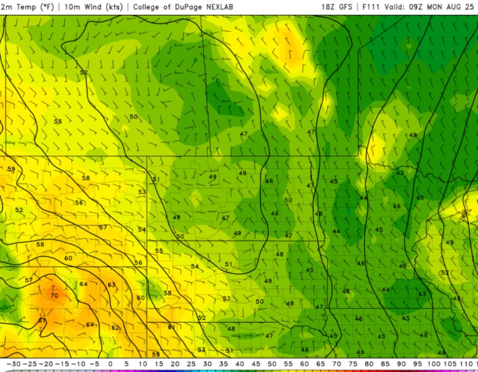 Lows in the 40s across MN Monday morning, time to dust off the sweaters!