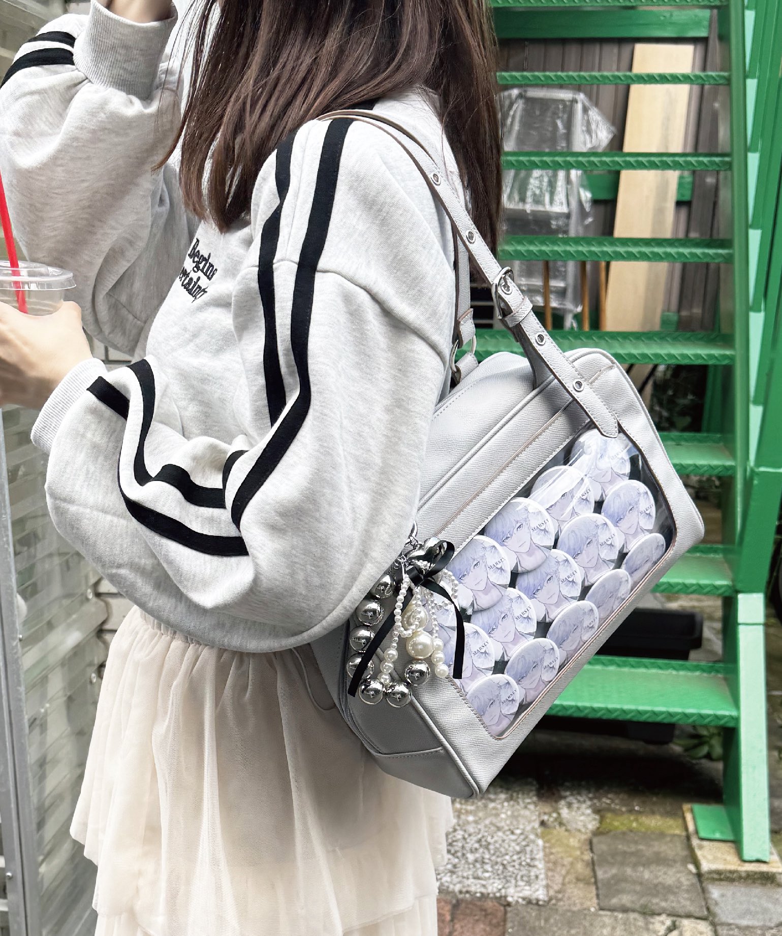 MARSLY フラップバッグ 痛バ ブルー フラップバッグ（grayish blue）SOLD OUT | MARSLY