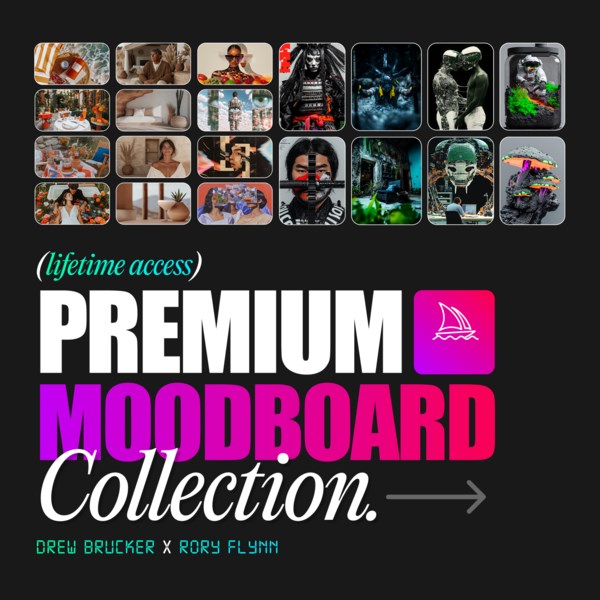 DesignDesign_'s tweet image. PREMIUM MIDJOURNEY MOODBOARD COLLECTION (DREW BRUCKER + RORY FLYNN) [by ] 
 roryflynn.gumroad.com/l/mjpremiummoo… 
  #digitalart #designer