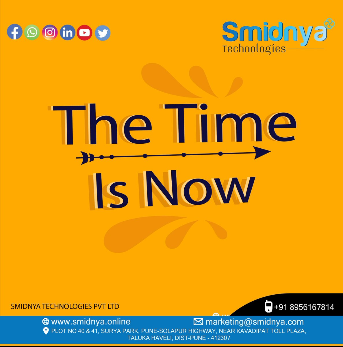 Smidnya11's tweet image. The time is NOW.
No waiting, no turning back. At Smidnya Technologies, we believe in taking bold steps today to shape a smarter, innovative tomorrow. 
know more : zurl.co/oPyCH 
#SmidnyaTech#TheTimeIsNow  #industrialautomation #smartmanufacturing #automation