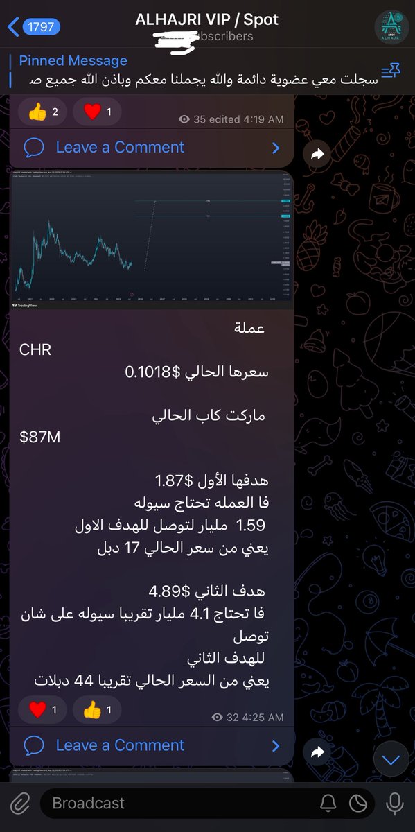 ALhajri0999's tweet photo. أدري أن في ناس تابع وتجيب العيد بنفسها 
لو نكتب اسم عمله عادي يبيع بيته وحلاله وكل
 ما يملك ويدخل في العمله

وهو يدري أن أسواق المال من أخطر أنواع التجاره 
ولا فيها شي مضمون

عملة 
#CHR 

محبوبه الجماهير هاذي مستهدفاتها
وحسبت السيوله اللي مفروض تدخلها على شان توصل المستهدفات 🙂✌🏻 https://t.co/x6Umj2gE12