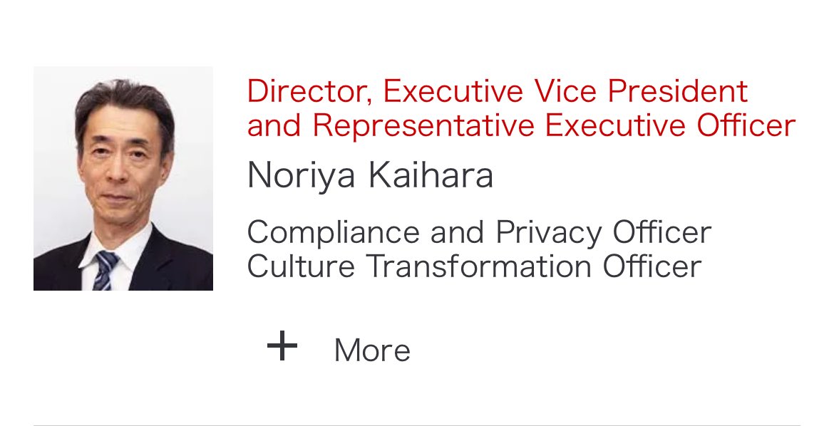 The guy is the Director, Executive Vice President and the Representative Executive officer. 
Lies, lies, lies