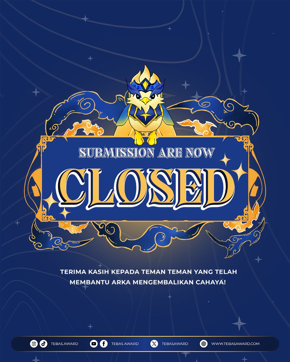 Hai Kreator Multimedia se-Nusantara! Waktumu untuk mendaftar sudah habis dan pintu open submission karya TEBAS 2025 resmi tertutup!

Terima kasih buat teman-teman kreator dari ujung Sabang sampe Merauke yang sudah ikut meramaikan TEBAS 2025 dengan mengirimkan karya terbaik kalian