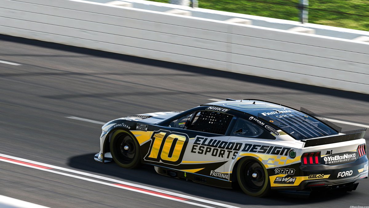 Check out this stunning livery submitted by Niiko Garcia, featuring Elwood Design Esports, created using NASCAR Class A - 040. A great example of what you can achieve with Sim Wrap Market products!