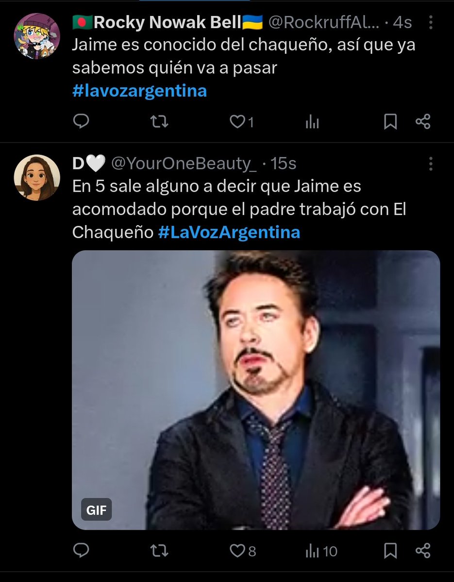 Ese timing jajajaj

#LaVozArgentina