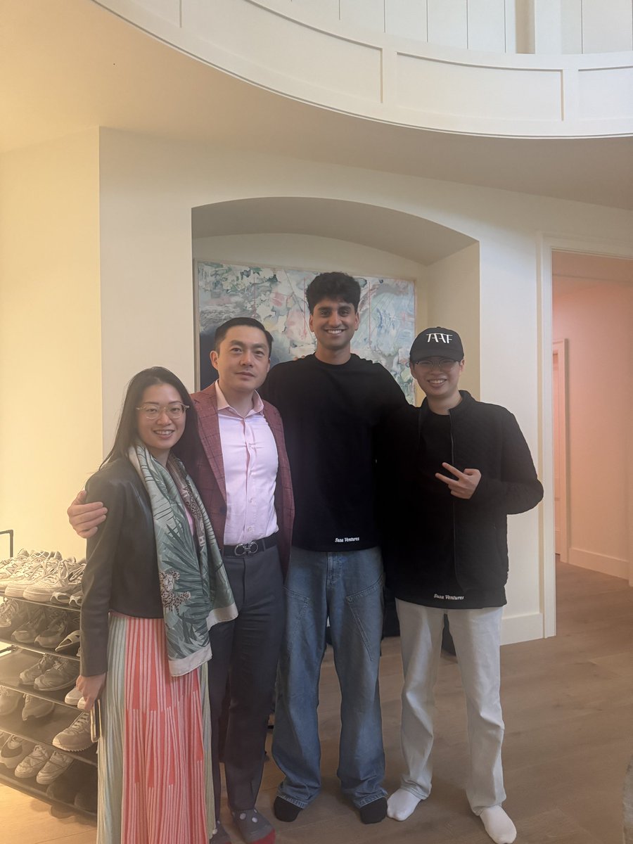 Shaheer (@shaheersan) on Twitter photo Pleasure hosting poker with <a href="/Alfred_Lin/">Alfred Lin</a> <a href="/chadbyers/">Chad Byers 🦍</a> <a href="/apartovi/">Ali Partovi</a> <a href="/anneleeskates/">Anne Lee Skates</a> and a phenomenal group of builders from OAI, Coginition, xAI, Etched, and more. The futures being built now, shoot me a dm if you’d like to join the next event!
Shoutout <a href="/Im_Rich_Zou/">Rich</a> for co-hosting Pleasure hosting poker with <a href="/Alfred_Lin/">Alfred Lin</a> <a href="/chadbyers/">Chad Byers 🦍</a> <a href="/apartovi/">Ali Partovi</a> <a href="/anneleeskates/">Anne Lee Skates</a> and a phenomenal group of builders from OAI, Coginition, xAI, Etched, and more. The futures being built now, shoot me a dm if you’d like to join the next event!
Shoutout <a href="/Im_Rich_Zou/">Rich</a> for co-hosting