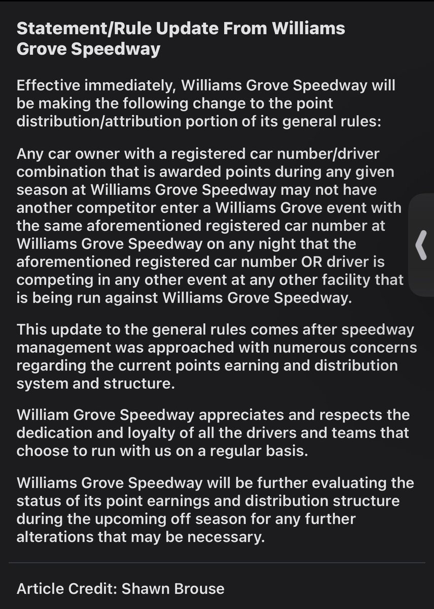 I call this the Danny Dietrich / Gary Kauffman Racing rule 🤠
