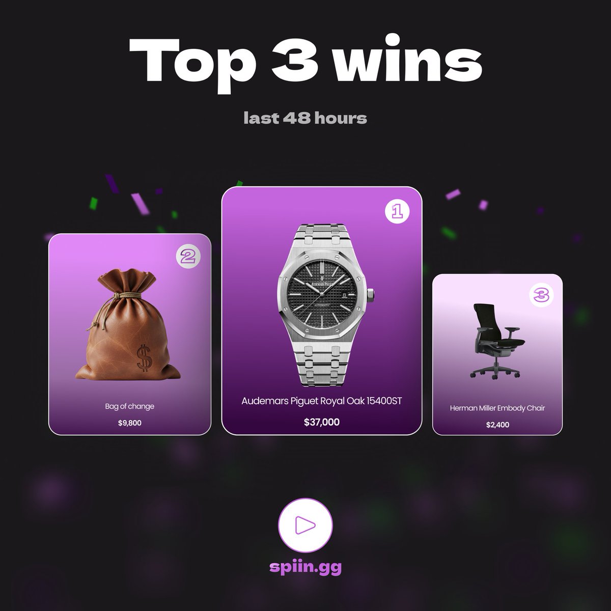 Big wins in the last 48 hours…

Someone’s gonna be sporting a new Royal Oak like chad.

Fair play fair play