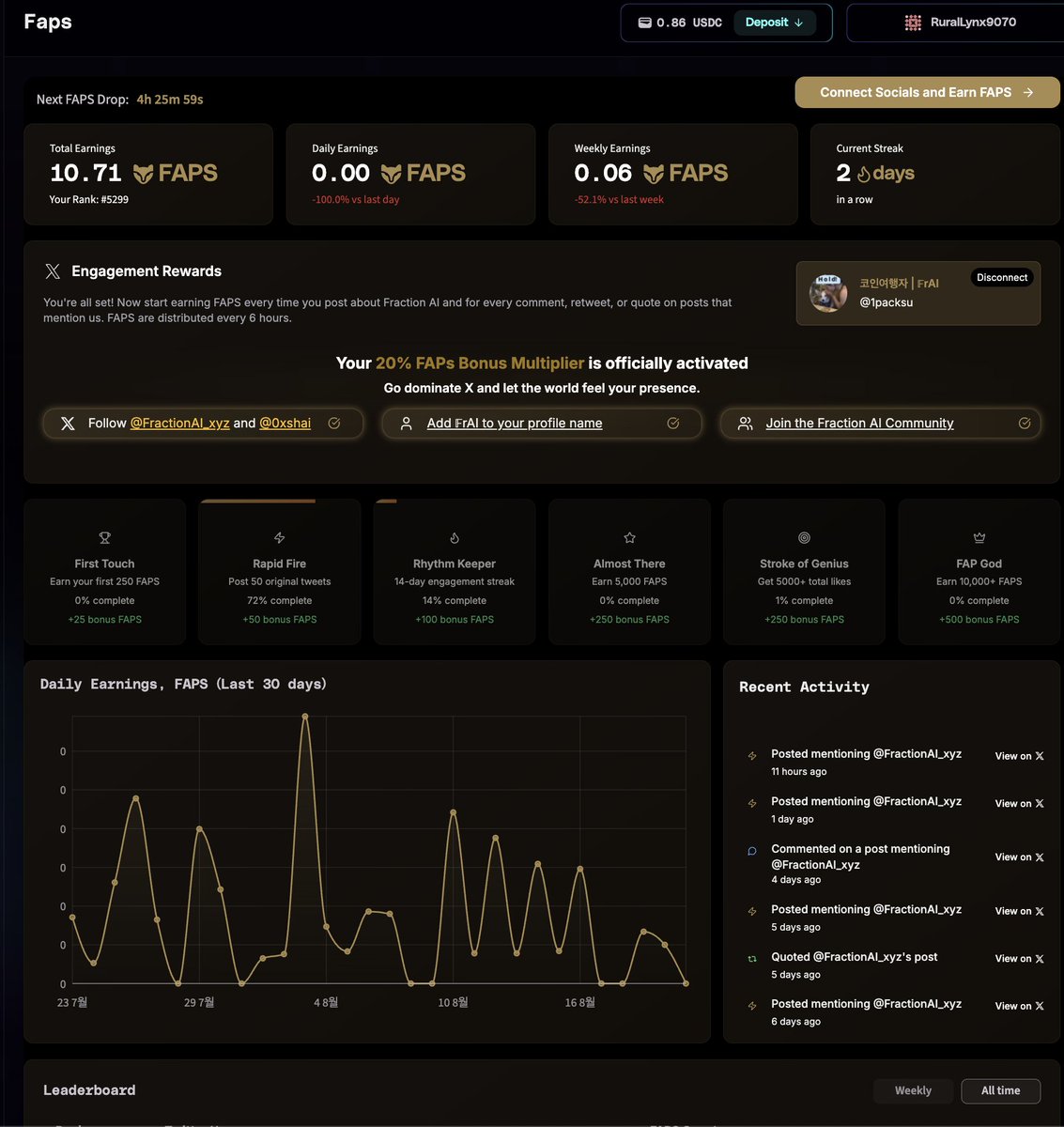 Packbu π€ (@1packsu) on Twitter photo 2Day.
λ μΈ κΈ°λ¦Ώ
<a href="/FractionAI_xyz/">Fraction AI</a> νλ¬ μ±μλ³Όλ €κ³ νλ€κ°
ν΄κ°λ₯Ό κ°λλ°λμ.. νννν
<a href="/KaitoAI/">Kaito AI π</a> 2Day.
λ μΈ κΈ°λ¦Ώ
<a href="/FractionAI_xyz/">Fraction AI</a> νλ¬ μ±μλ³Όλ €κ³ νλ€κ°
ν΄κ°λ₯Ό κ°λλ°λμ.. νννν
<a href="/KaitoAI/">Kaito AI π</a>