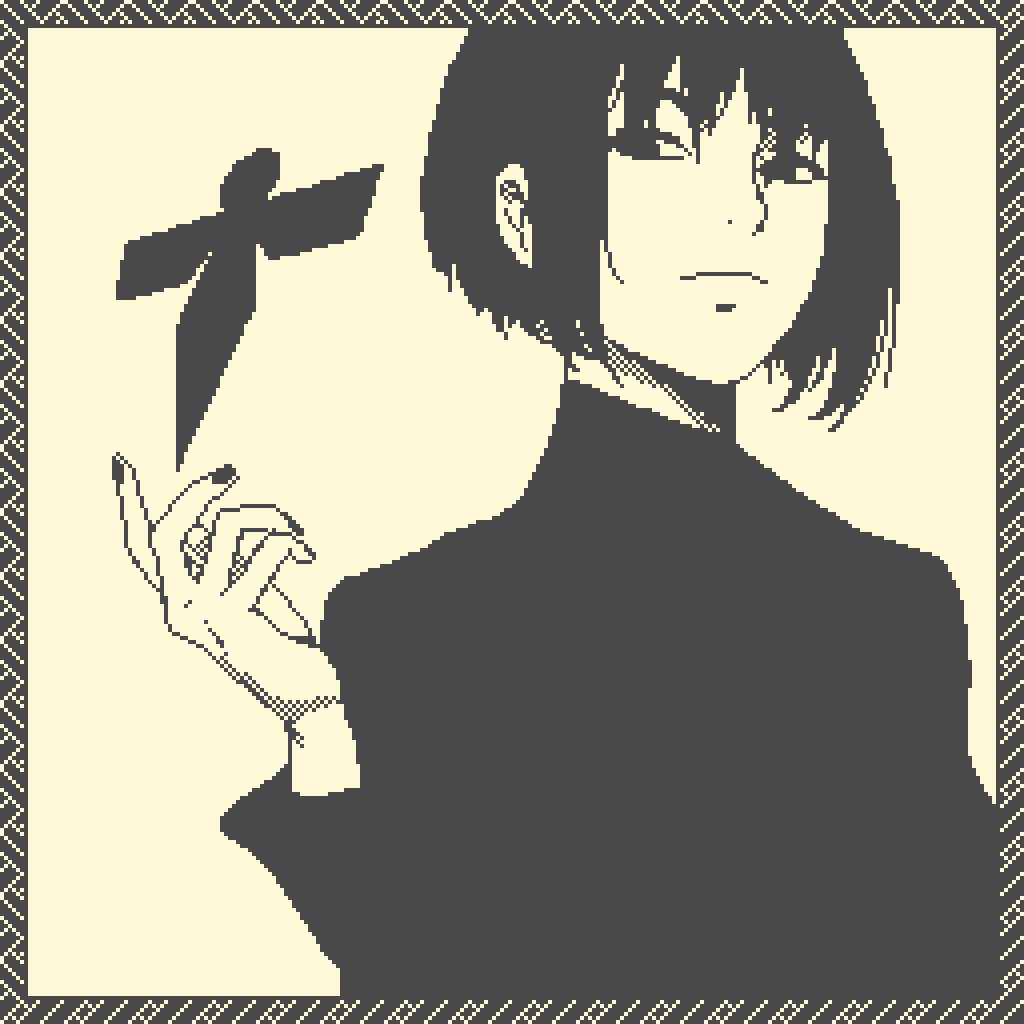 #pixelart #ドット絵 #1bit #oc