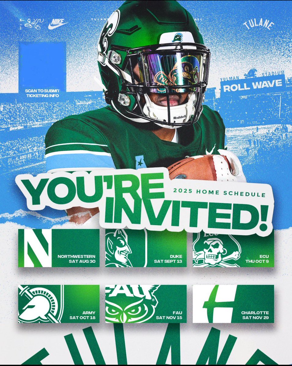 Coach <a href="/johnhelow/">John Helow</a> thank you for the game day invitation, can’t wait to see <a href="/GreenWaveFB/">Tulane Football</a> play on 8/30! <a href="/EvanMckissack/">Evan Mckissack</a> <a href="/ccrusadersfball/">Pensacola Catholic Football</a>