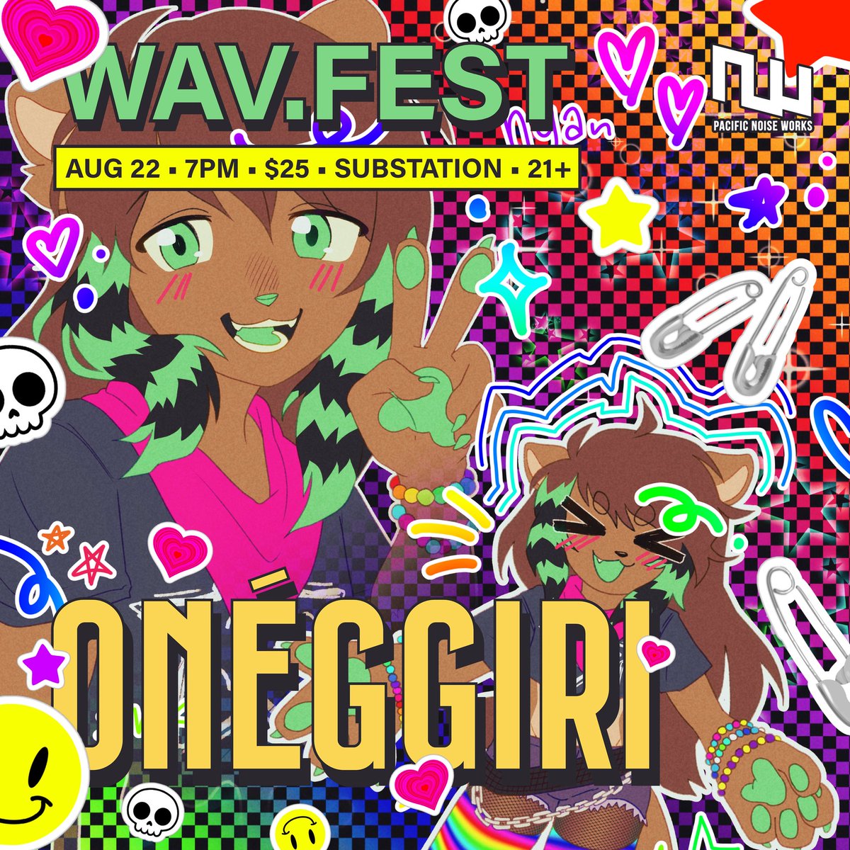 Pacific Noise Works (@pacnoiseworks) on Twitter photo WAV.fest Art Spotlight: <a href="/oneggiri/">Arcadia π΄ββ οΈ πΊ stream thurs/sat 6pm PST</a>
Meet poster artist Acey, solo artist behind ONΓGGIRI! Lifelong creator inspired by anime & furry fandoms. Now designing & selling my own merch online & at cons. Based in Vancouver, WA!
Art:
oneggiri.com
Tix:
eventbrite.com/e/wavfest-tickβ¦ WAV.fest Art Spotlight: <a href="/oneggiri/">Arcadia π΄ββ οΈ πΊ stream thurs/sat 6pm PST</a>
Meet poster artist Acey, solo artist behind ONΓGGIRI! Lifelong creator inspired by anime & furry fandoms. Now designing & selling my own merch online & at cons. Based in Vancouver, WA!
Art:
oneggiri.com
Tix:
eventbrite.com/e/wavfest-tickβ¦