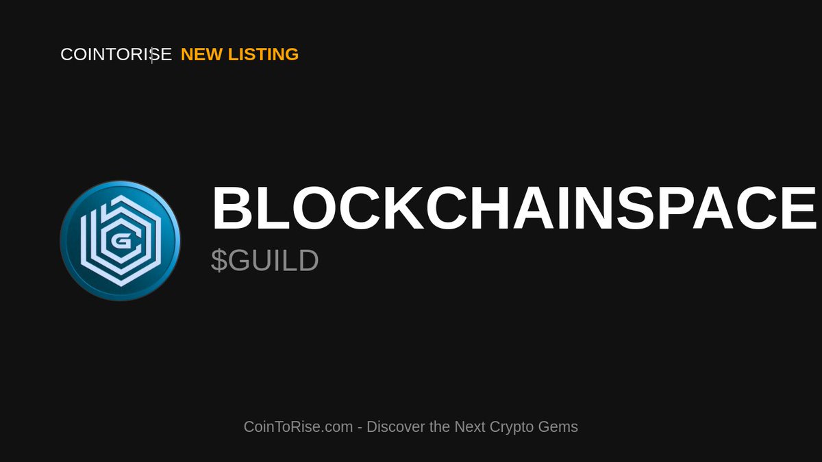 🚨 NEW GEM ALERT 💎

<a href="/blockchainspc/">BlockchainSpace | $GUILD</a> $GUILD has joined CoinToRise! 🎉

⚡ Ethereum

💫 Project Highlights:
🧩 Active Development
🌍 Community Driven
📈 Growth Potential

🔍 Explore: cointorise.com/coin/blockchai…

#NewGem #GUILD #CoinToRise #Ethereum