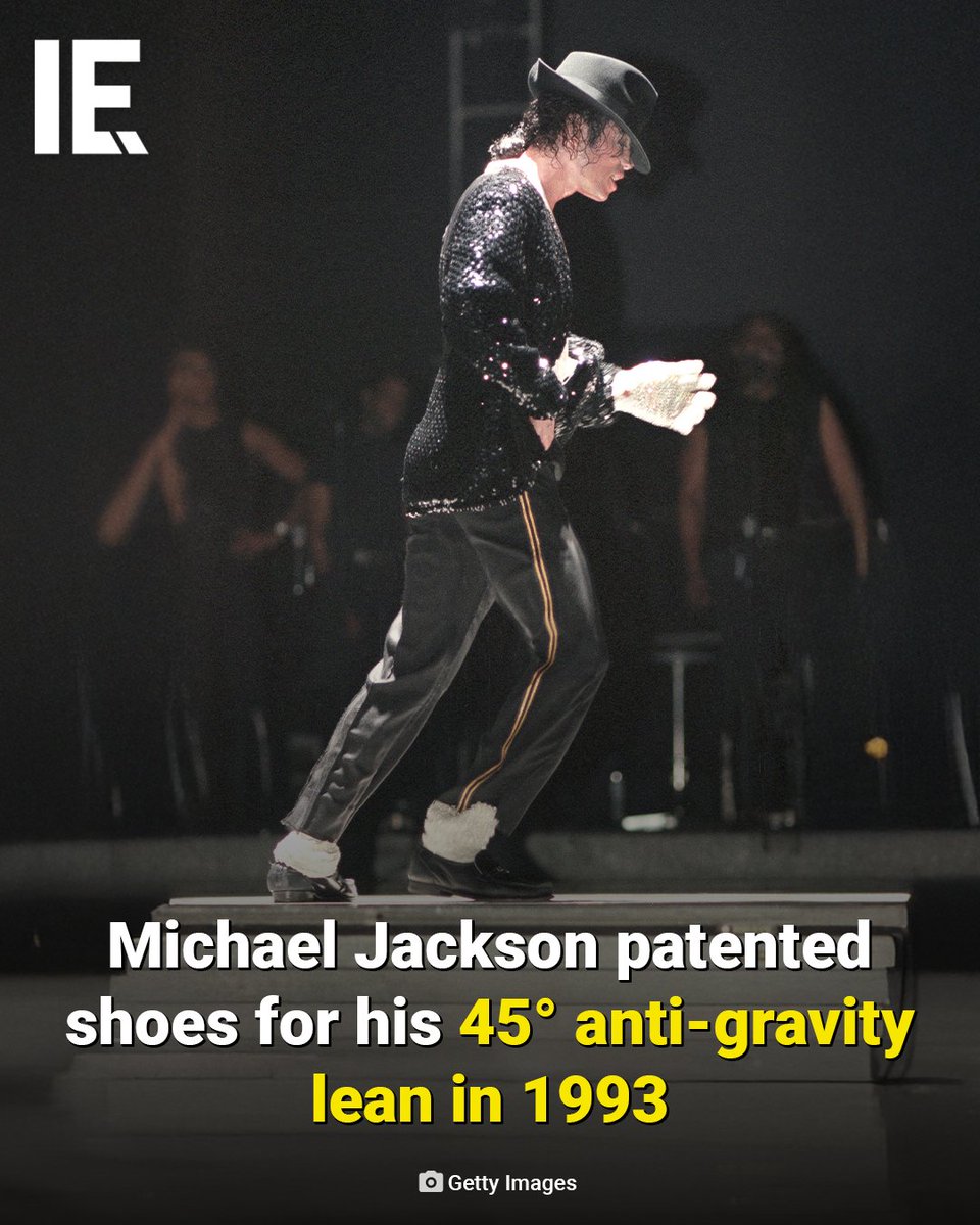 Michael Jackson's iconic Smooth Criminal lean wasn't just a dance move, it  was a patented engineering trick. In 1993, Jackson and two inventors filed  a U.S. patent for special shoes that locked, image size:960x1200
