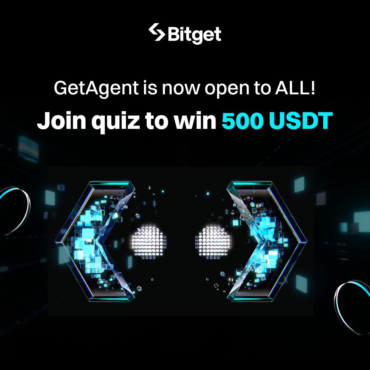 Learn 📖 → Quiz 💡 → Win 🎉

Take the #GetAgent quiz and grab a share of 500 USDT!

🔹 Answer 5 simple questions: forms.gle/QrmpSgQtVULBTk…
🔹 Follow <a href="/bitgetglobal/">Bitget</a> &amp; RT
🔹 10 winners will each get 50 $USDT!

📚 Link to the answers: bitget.com/support/articl…