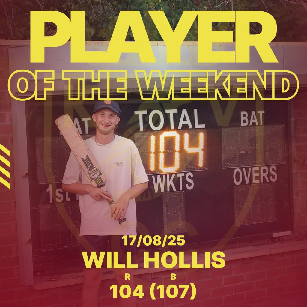 We have two Performances of the Weekend for last week as two players made their maiden hundreds!

Max Gimson scored his in front of his family for the 3s on Saturday and Will Hollis got his with a captain’s knock on Sunday.

#performanceoftheweekend
