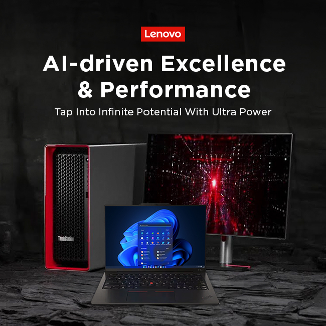 Why choose between productivity and style when you can have both? 😎 Lenovo devices are crafted for smooth multitasking, immersive visuals, and smart features that adapt to your lifestyle. Innovation you can count on, every time. 🌟 #Lenovo #Desktops #Laptops #ProductivityTools
