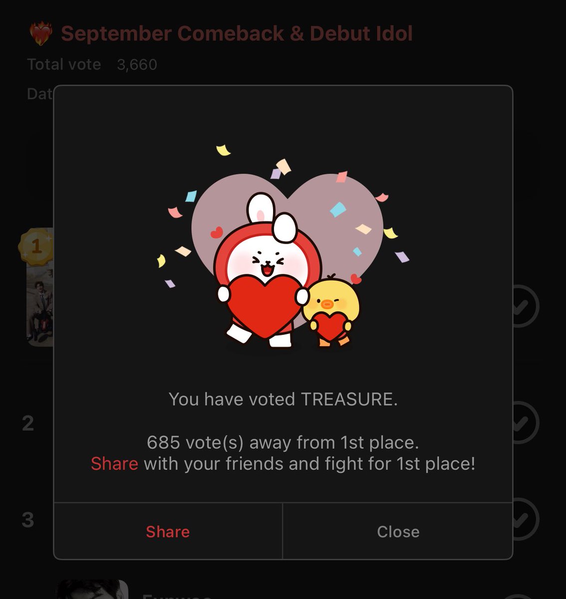 Vote TREASURE for September Comeback &amp; Debut Idol on Choeaedol! 💎

🥇 Winner will get a Lotte World Mall Ad + Free Charging Station MV Ad!

Vote Here 🗳️
myloveidol.com/themepick/257/…

#PulseRacingForTREASURE 
#LOVEPULSE #TREASURE
<a href="/treasuremembers/">TREASURE</a>