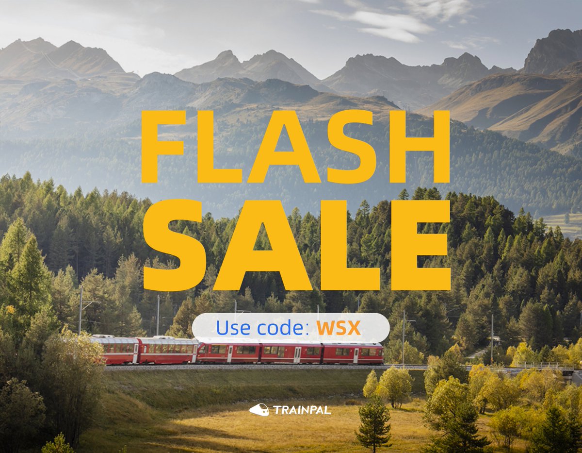 trainpal_go's tweet image. 9% off for new customers, 4% for returning.
Book Aug 22, travel anytime 👉 t.trainpal.com/68U0THG

#trainpal #flashsale