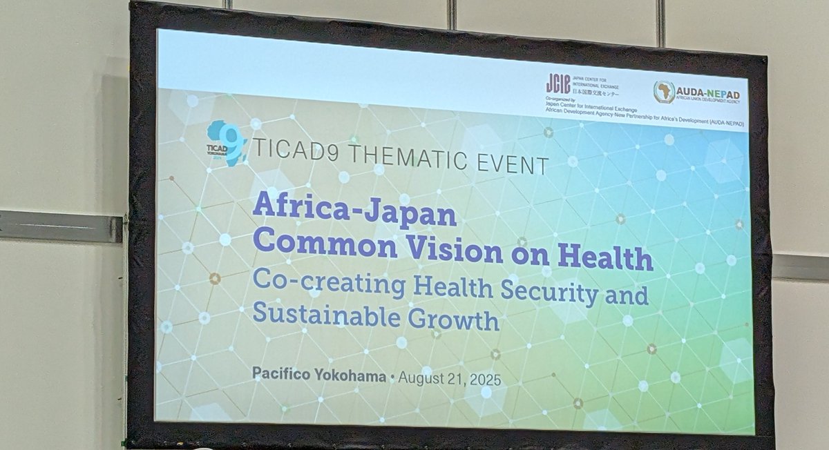 The Africa-Japan Common Vision on Health attended by the Board Chair Dr. Abdullahi Ali was a showstopper at #TICAD9. The session outlined strategic partnerships to accelerate progress towards achieving #UHC &amp; #SDGs by 2030 through resilient, equitable &amp; sustainable health systems