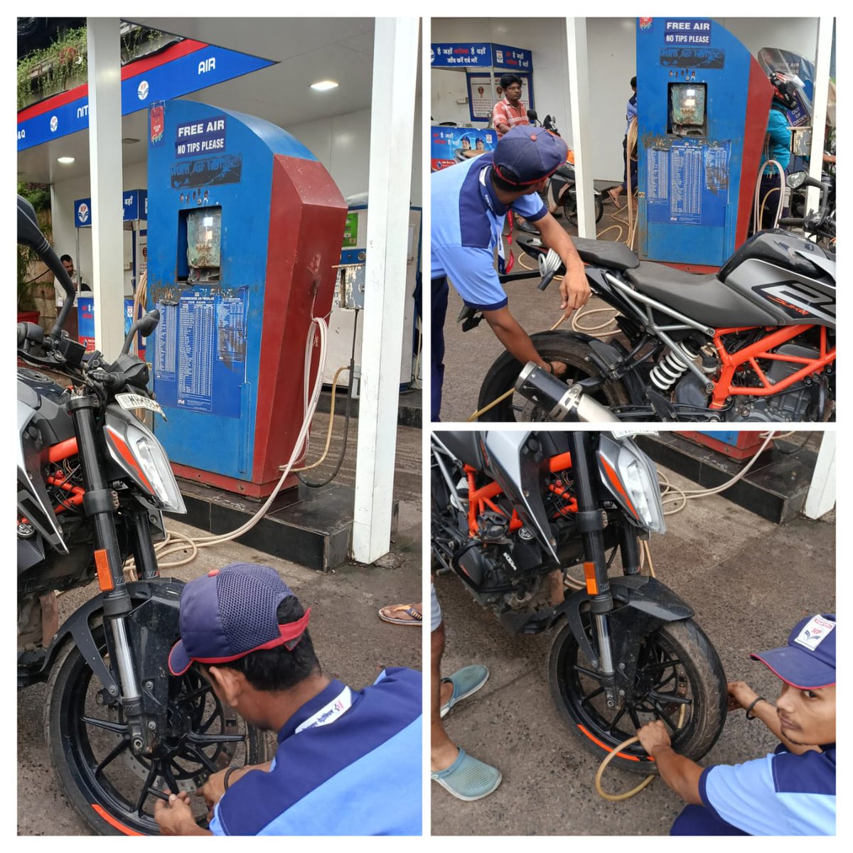 Right tyre pressure = smoother rides, better mileage &amp; safer journeys. 🚗🛵 Don’t forget to check your tyres regularly – drop by our HPCL outlet for a FREE air check today! #OneHPCL #SafeJourney #TyreCare