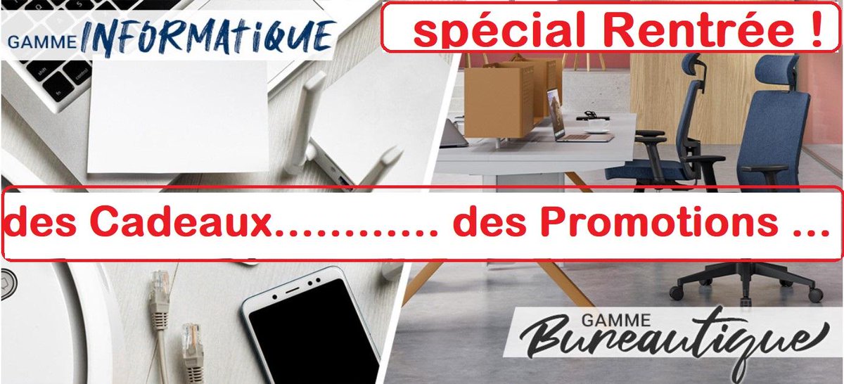 christophschef's tweet photo. Profitez de nos Offres de Rentrée ! Promo sur les sièges et des cadeaux pour l'informatique ! https://t.co/w45jggPjmc
