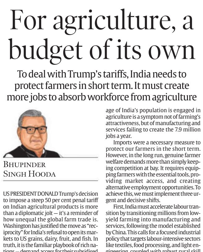 SCR 🇮🇳 (@jj_jk_ssh) on Twitter photo Deeply insightful and data backed article by Ch <a href="/BhupinderShooda/">Bhupinder Singh Hooda</a> ji in today's <a href="/IndianExpress/">The Indian Express</a> on key issues around Indian agriculture and ways to counter pressure from WTO & Trump administration in this sector.
Must read. Deeply insightful and data backed article by Ch <a href="/BhupinderShooda/">Bhupinder Singh Hooda</a> ji in today's <a href="/IndianExpress/">The Indian Express</a> on key issues around Indian agriculture and ways to counter pressure from WTO & Trump administration in this sector.
Must read.