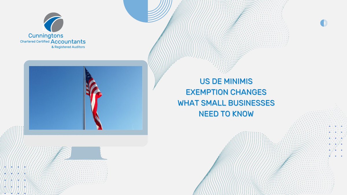 CunningtonsFcca's tweet image. From August 29, 2025, the U.S. is removing its de minimis exemption (Section 321) — meaning no more duty-free imports under $800.
👉 What does this mean for UK small businesses + e-commerce sellers:

 cunningtonsaccountants.co.uk/us-de-minimis-…

#smallbusinessuk #exportready