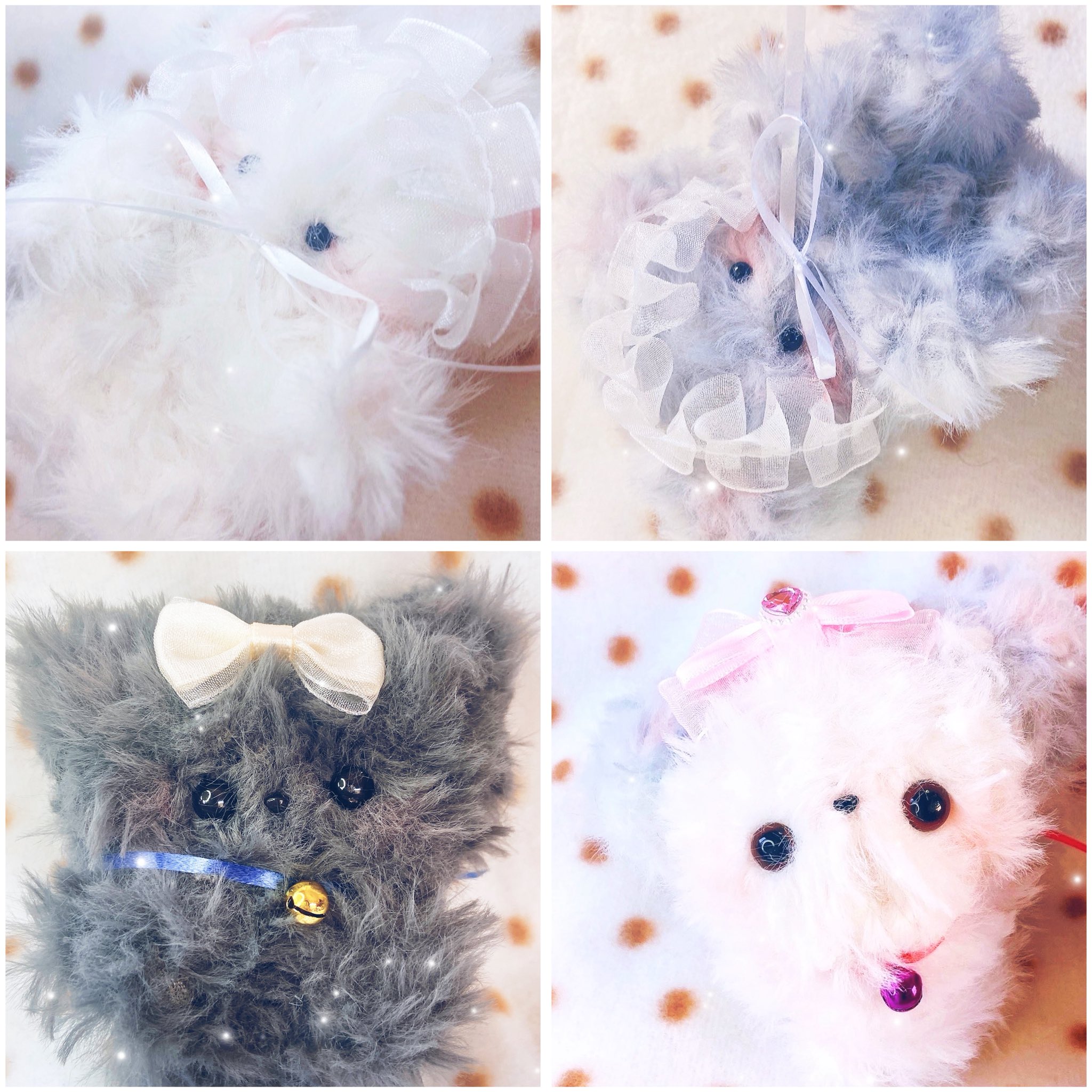 【まーちゃんさま】*pottery animal ✵ツリーを見つめる ワンちゃん まーちゃんさま】*pottery animal ✵ツリーを見つめる ワンちゃん