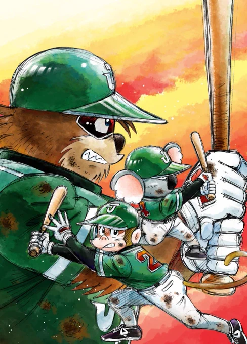 アニマル野球漫画『ワン!』第7話「獅子堂攻略作戦」本日公開! クマ、サル、コアラ選手! ついに上野ジャングルズの選手達が目覚める? コミックス第1巻9月26日発売 初版帯応募券でお宝色紙プレゼントに参加だ #むぎわらワン #ドラベース