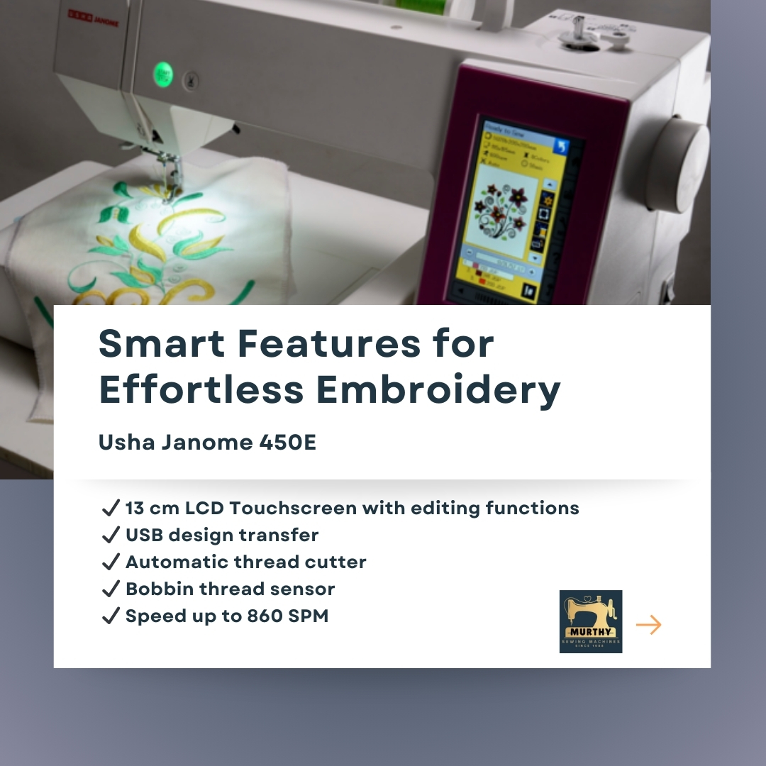 murthysewing's tweet photo. Ready to take your embroidery to the next level? ✨ The Usha Janome Memory Craft 450E is here with a massive price drop and features that make stitching effortless
#UshaJanome #EmbroideryMachine #SewingMachineDeal #ChennaiShopping #sewingmachinesale #sewingmachineshop https://t.co/WigHPtushw